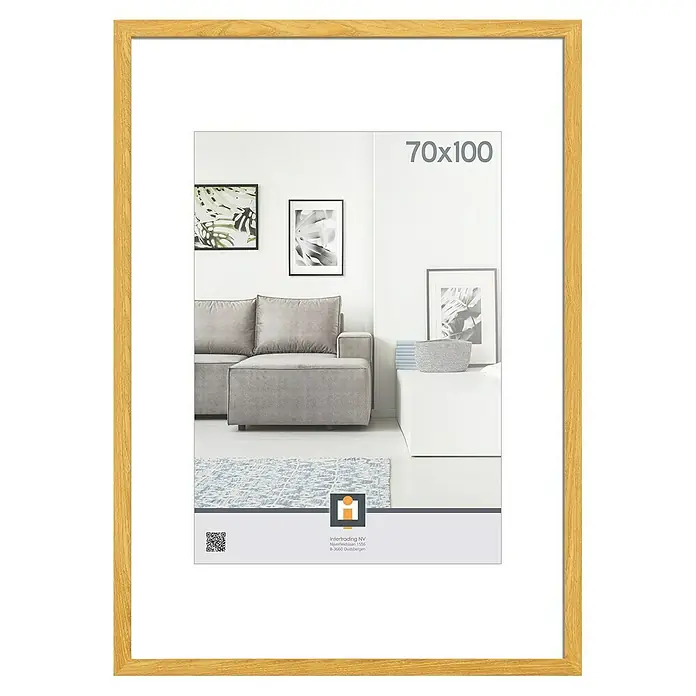 Intertrading Wissellijst Livorno - Eik, 70 x 100 cm - Vooraanzicht