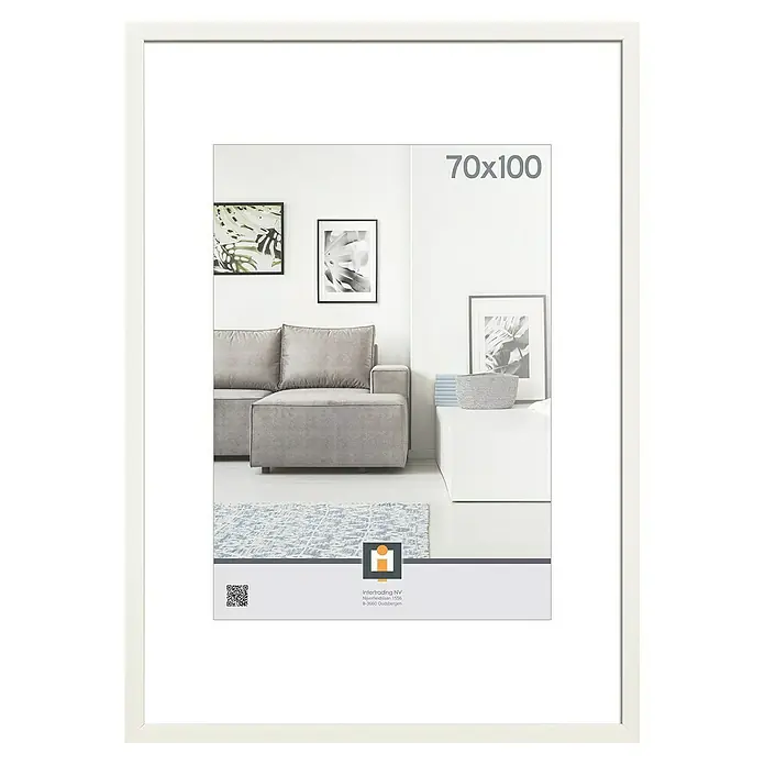 Intertrading Wissellijst Livorno - Wit, 70 x 100 cm - Vooraanzicht