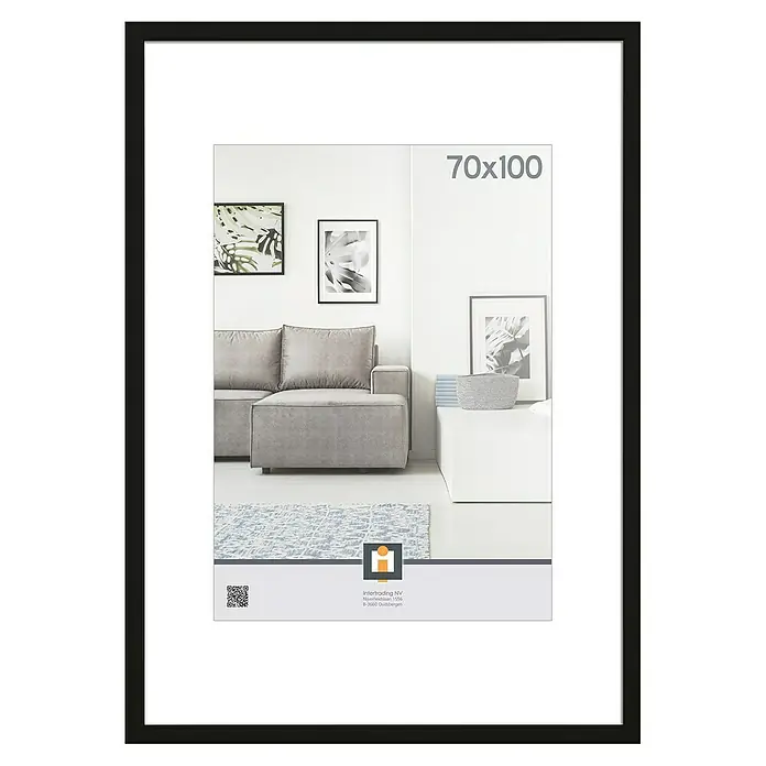 Intertrading Wissellijst Livorno - Zwart, 70 x 100 cm - Vooraanzicht