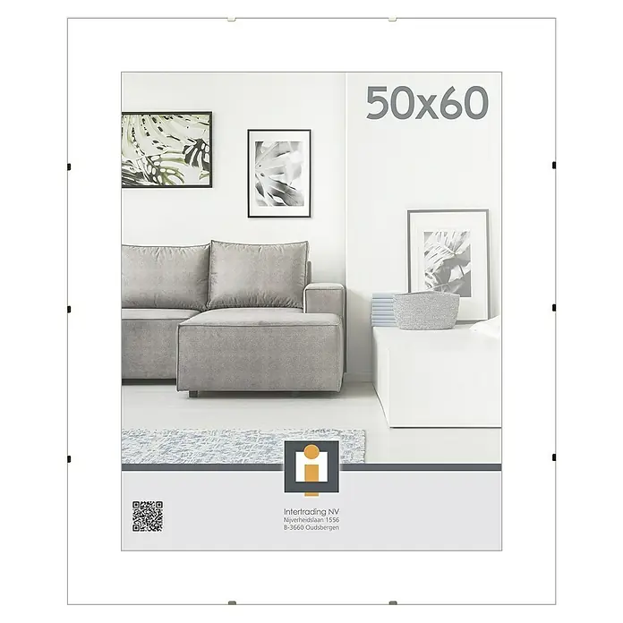 Intertrading Randloze fotolijst - Glas, 50 x 60 cm - Vooraanzicht