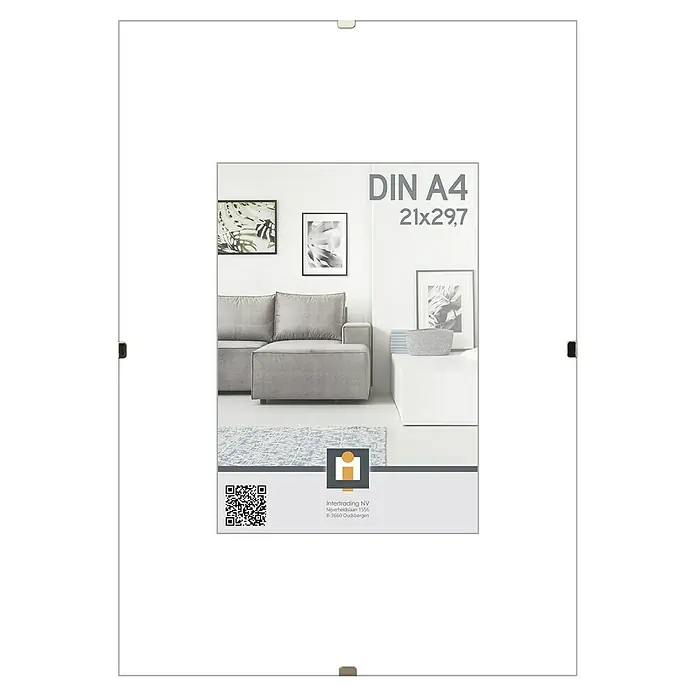Intertrading Randloze fotolijst - Glas, 21 x 30 cm - Vooraanzicht