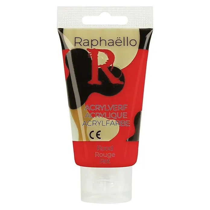 Raphaëllo Acrylverf - Rood, 75 ml, Tube - Vooraanzicht