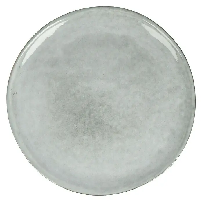 Teller Tabo - 1 Stk., Ø x H: 20,5 x 2 cm, Keramik, Grau - Draufsicht