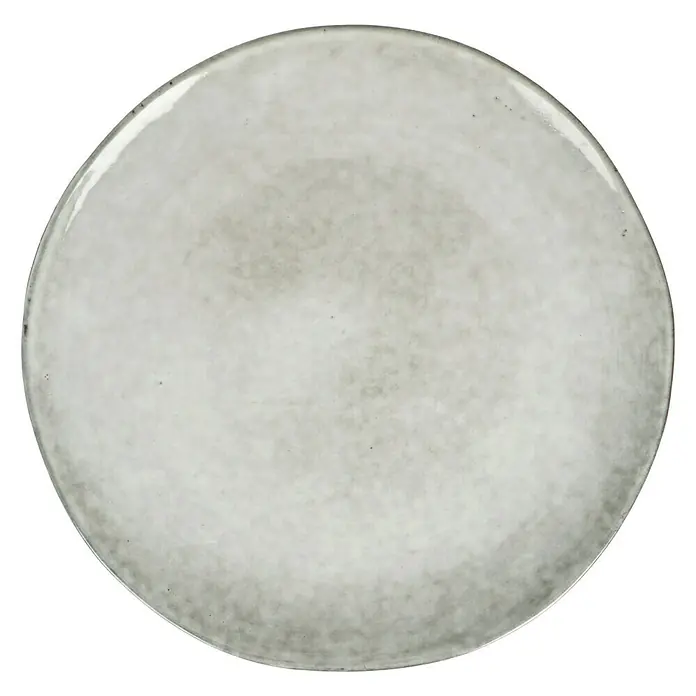 Teller Tabo - 1 Stk., Ø x H: 26,5 x 3 cm, Keramik, Grau - Draufsicht