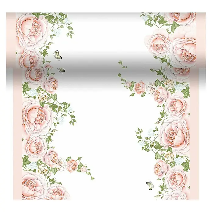 Duni Tischläufer Dunicel® 3 in 1 - 4,8 x 0,4 m, Rose Glory - Vorderansicht