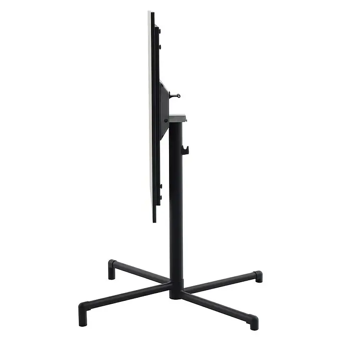 Sunfun Melina Balkontisch - L x B x H: 70 x 70 x 73 cm, Hochdruck-Schichtpressstoff (HPL), Schwarz, Klappbar - Linke Seitenansicht