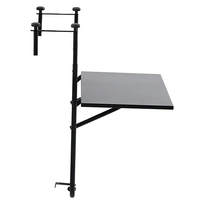 Sunfun Melina Balkon-Hängetisch - L x B: 62 x 60 cm, Schwarz, Klappbar - Rechte Seitenansicht