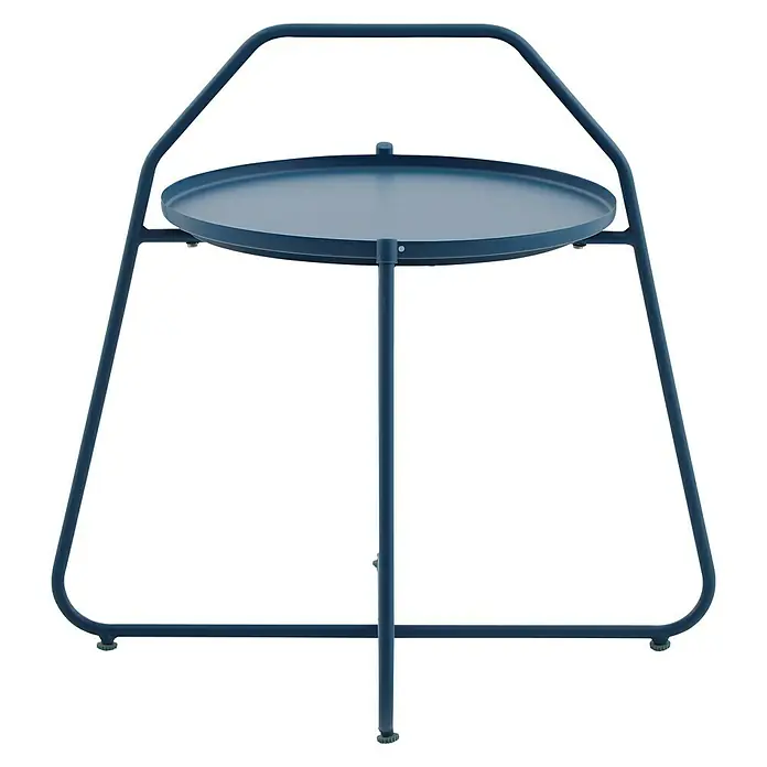 Sunfun Melina Garten-Beistelltisch rund - L x B x H: 60 x 60 x 57,5 cm, Petrol - Vorderansicht