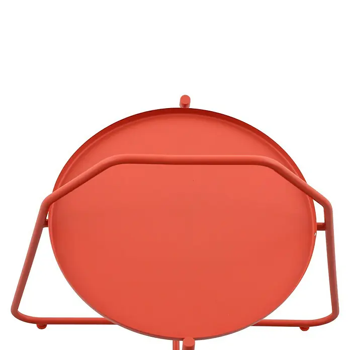 Sunfun Melina Garten-Beistelltisch rund - L x B x H: 80 x 80 x 60,5 cm, Orange - Ansicht von oben