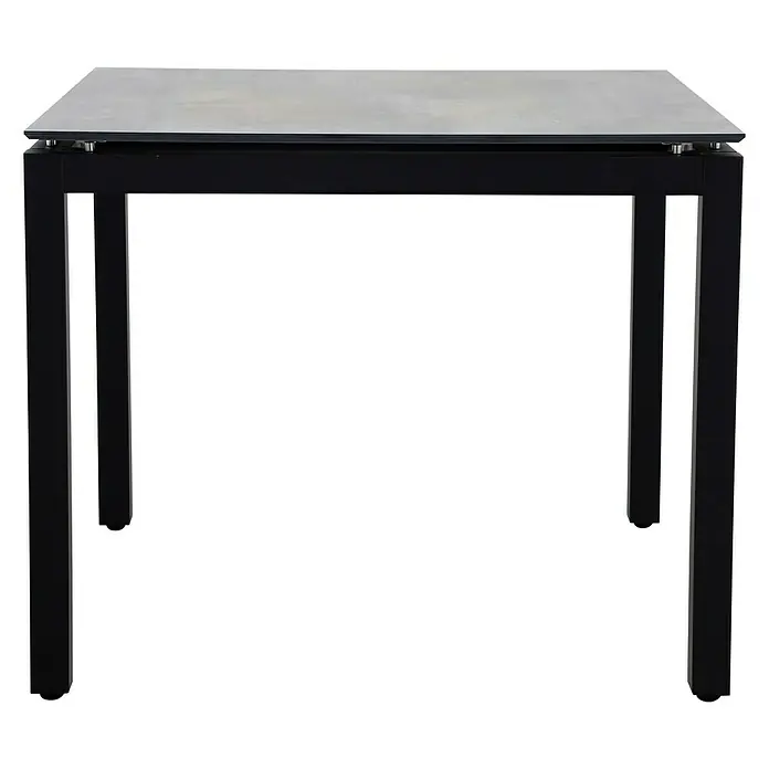 Sunfun Melina Gartentisch - L x B x H: 90 x 90 x 74 cm, Hochdruck-Schichtpressstoff (HPL), Schwarz - Vorderansicht