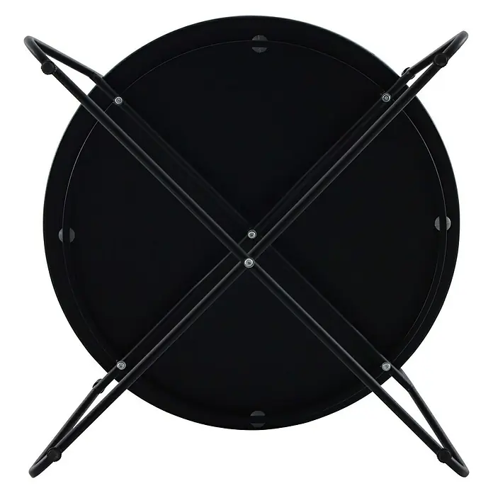 Sunfun Melina Garten-Beistelltisch rund - L x B x H: 80 x 80 x 60,5 cm, Schwarz - Ansicht von unten