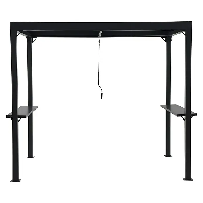 Sunfun Melina Grillpavillon - L x B x H: 160 x 250 x 220 cm, Schwarz - Vorderansicht