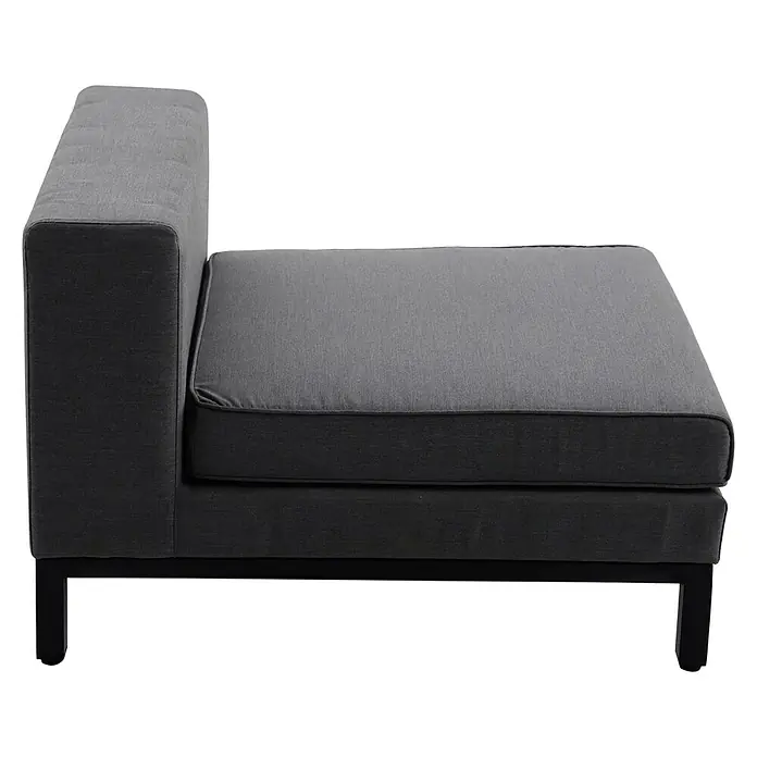 Sunfun Loungemöbel-Set Aria - 5 -tlg., Aluminium, Anthrazit, Schwarz - Diagonale Ansicht