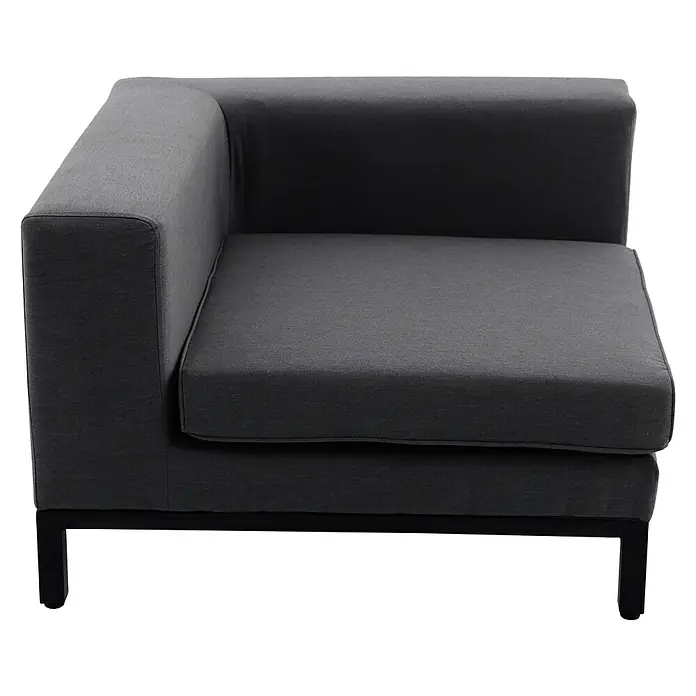 Sunfun Loungemöbel-Set Aria - 5 -tlg., Aluminium, Anthrazit, Schwarz - Diagonale Ansicht