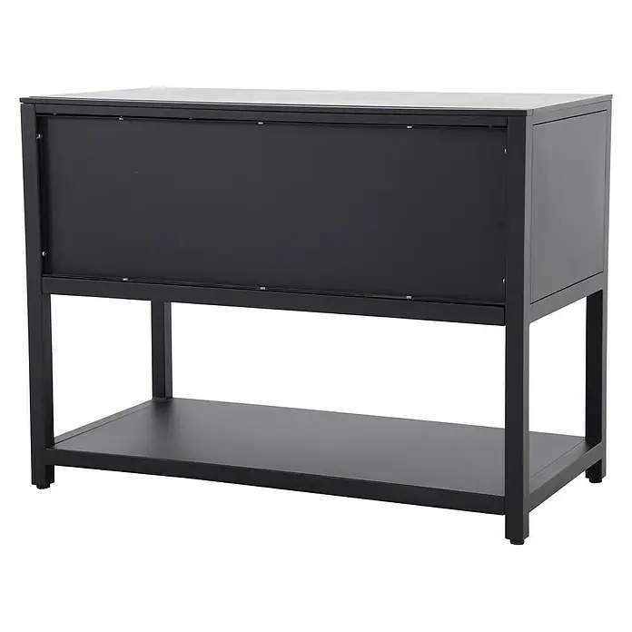 Sunfun Melina Grillküchen-Sideboard - 60 x 120 x 90 cm, Schwarz - Diagonale Ansicht