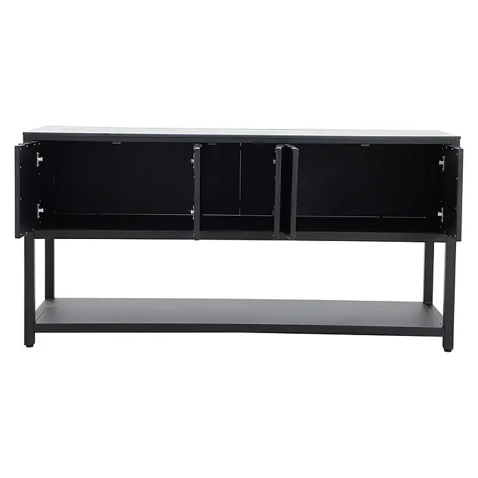 Sunfun Melina Grillküchen-Sideboard - 60 x 180 x 90 cm, Schwarz - Rückansicht