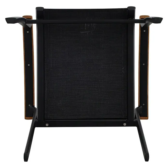 Sunfun Melina Vrtna fotelja koja se može slagati jedna na drugu - D x Š x V: 68 x 63 x 111 cm, Aluminij, Naslon od tekstila, Crne boje - Pogled odozgo
