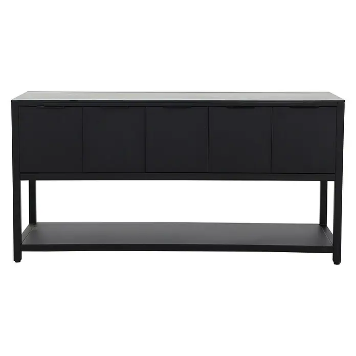Sunfun Melina Grillküchen-Sideboard - 60 x 180 x 90 cm, Schwarz - Vorderansicht