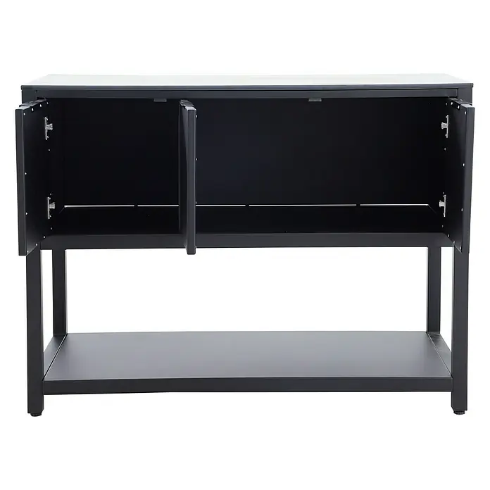 Sunfun Melina Grillküchen-Sideboard - 60 x 120 x 90 cm, Schwarz - Rückansicht