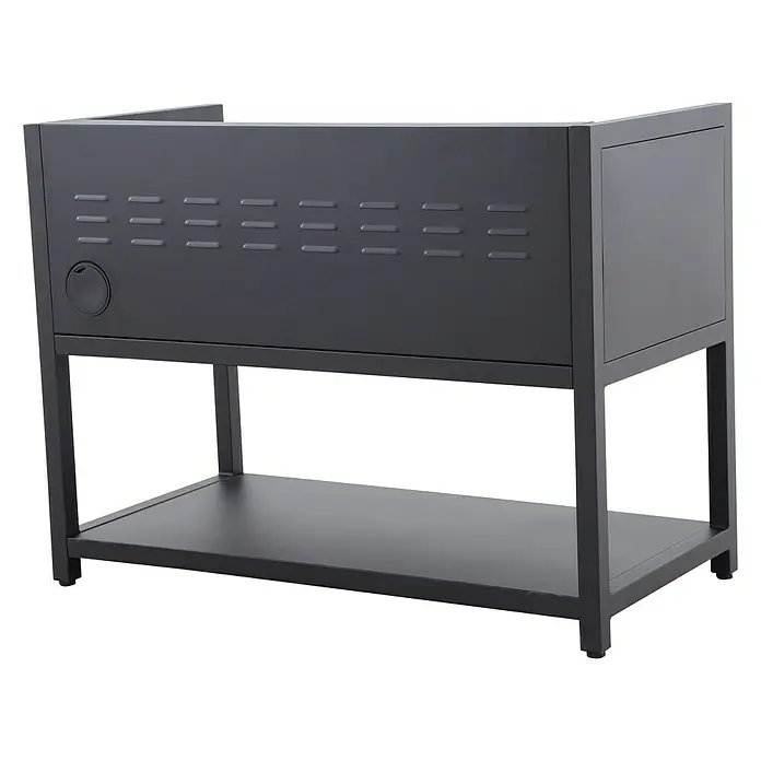 Sunfun Melina Grillküchen-Modul Grillunterschrank - Schwarz, L x B x H: 60 x 119 x 90 cm - Diagonale Ansicht