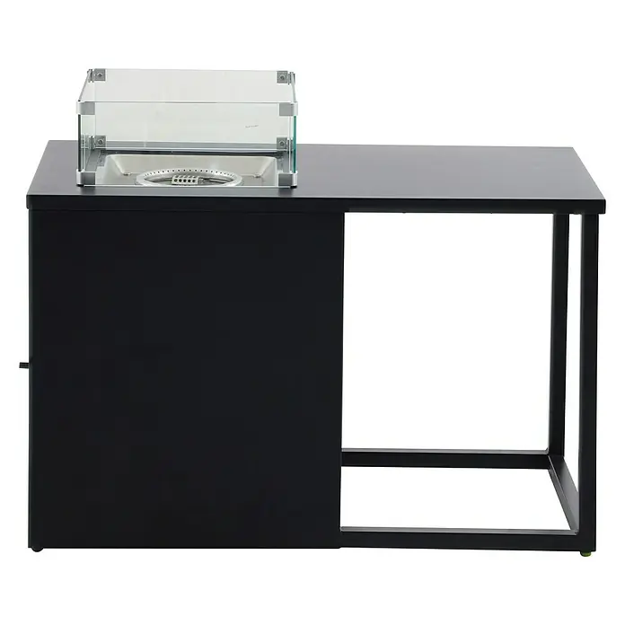MWH Feuerstelle Palermo - 55 x 100 x 79 cm, Aluminium, Schwarz - Vorderansicht
