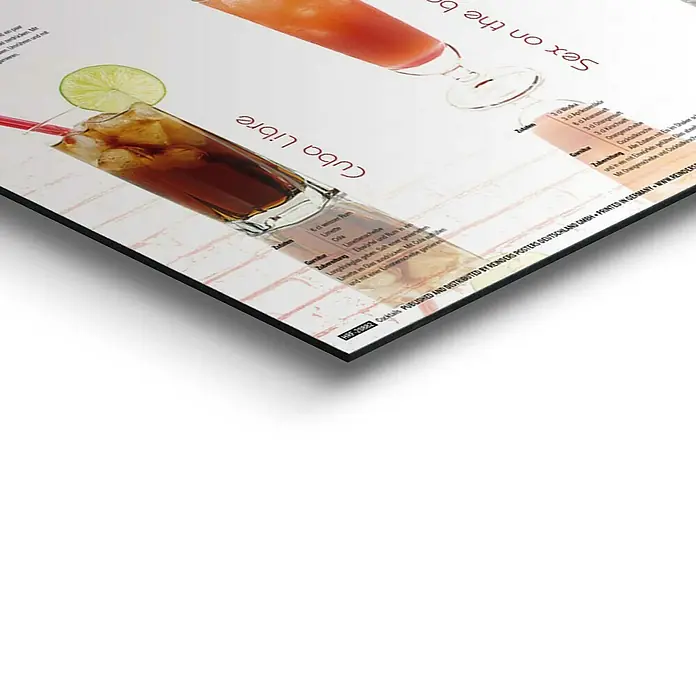 Decopanel - Cocktails German, B x H: 40 x 50 cm - Detailaufnahme