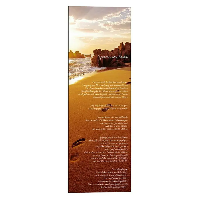 Decopanel - Spuren im Sand, B x H: 30 x 90 cm - Vorderansicht