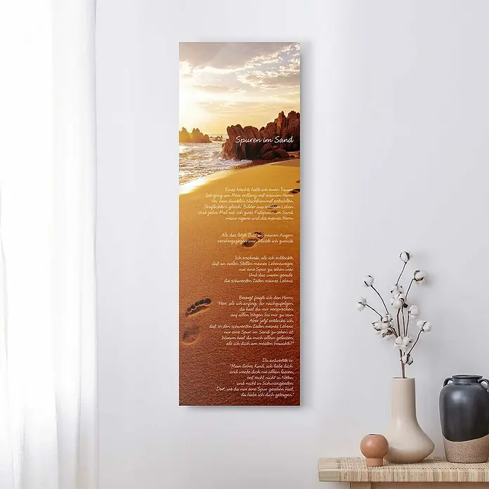 Decopanel - Spuren im Sand, B x H: 30 x 90 cm - Stimmungsaufnahme
