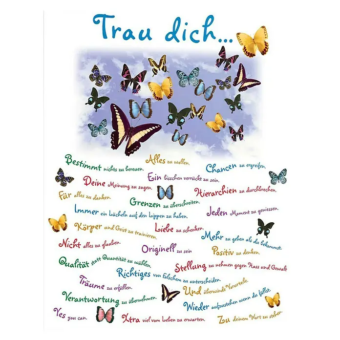 Decopanel - Trau Dich..., B x H: 40 x 50 cm - Vorderansicht
