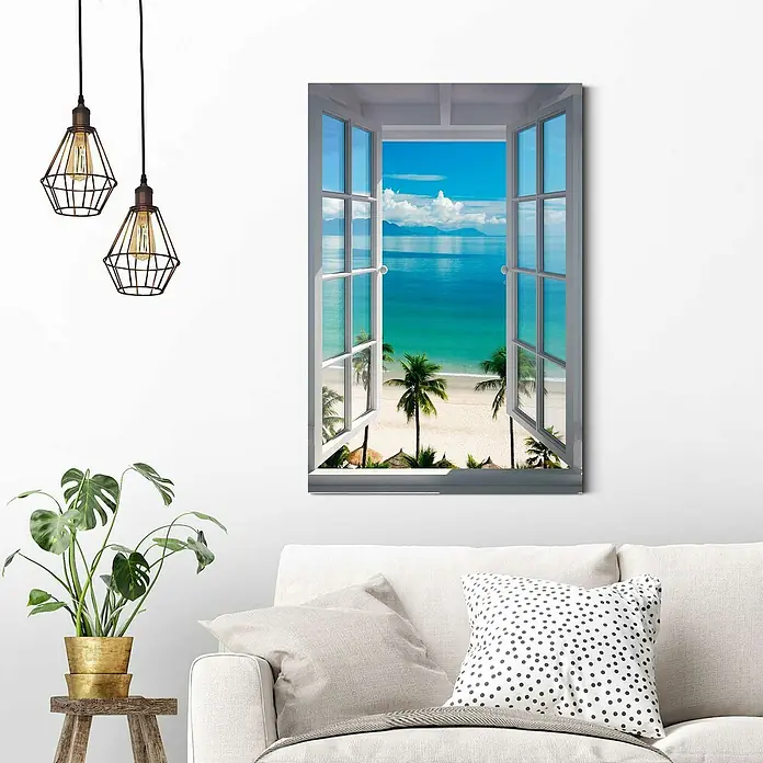 Decopanel - Beach Window, B x H: 60 x 90 cm - Stimmungsaufnahme