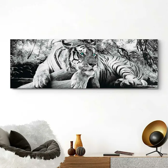 Decopanel - Tiger is Watching You, B x H: 156 x 52 cm - Stimmungsaufnahme