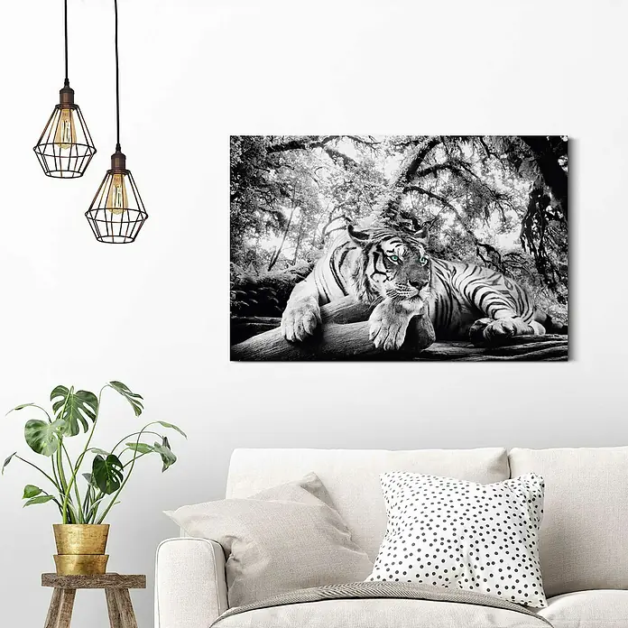 Decopanel - Tiger is Watching You, B x H: 90 x 60 cm - Stimmungsaufnahme