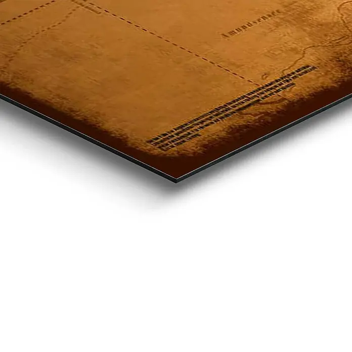 Decopanel - Weltkarte Antik Optik, B x H: 140 x 100 cm - Detailaufnahme