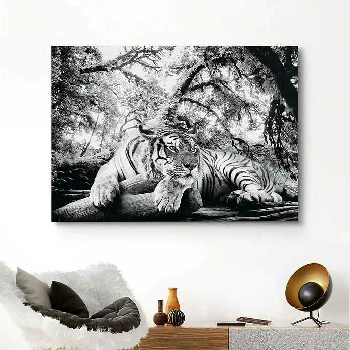 Decopanel - Tiger is Watching You, B x H: 140 x 100 cm - Stimmungsaufnahme
