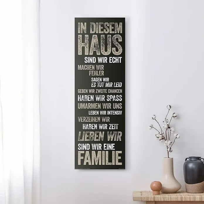 Decopanel - In diesem Haus..., B x H: 30 x 90 cm - Stimmungsaufnahme