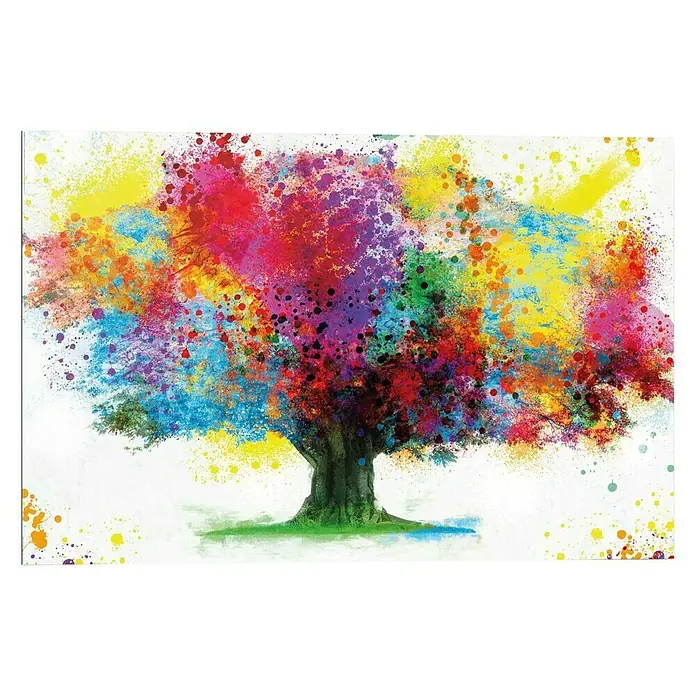 Decopanel - Coloured Tree, B x H: 90 x 60 cm - Vorderansicht
