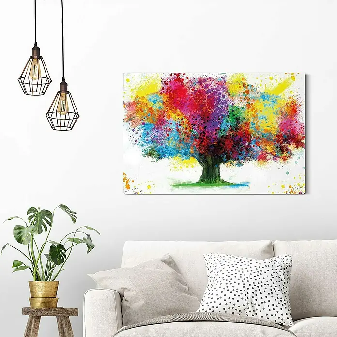 Decopanel - Coloured Tree, B x H: 90 x 60 cm - Stimmungsaufnahme