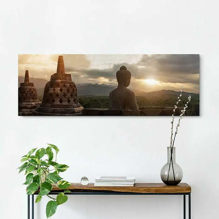 Holzbild Deco Block - Borobudur, B x H: 118 x 40 cm - Stimmungsaufnahme