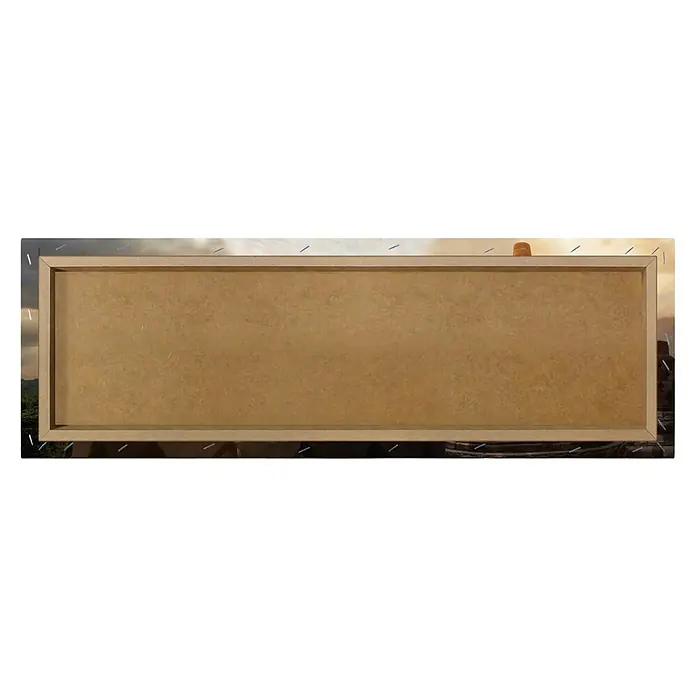 Holzbild Deco Block - Borobudur, B x H: 118 x 40 cm - Rückansicht