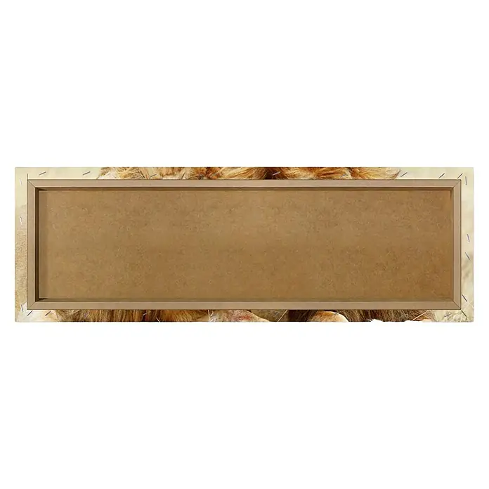 Holzbild Deco Block - Pair of Lions, B x H: 118 x 40 cm - Rückansicht