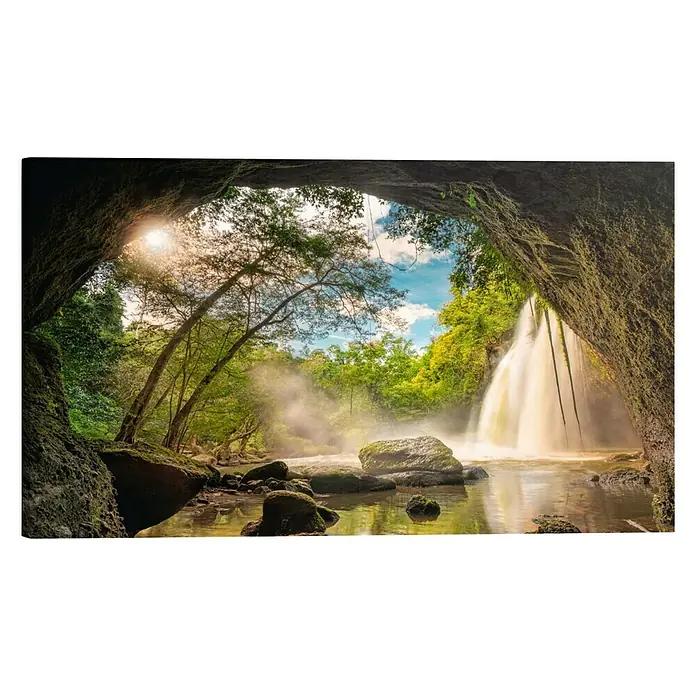 Holzbild Deco Block - Cave View, B x H: 118 x 70 cm - Vorderansicht