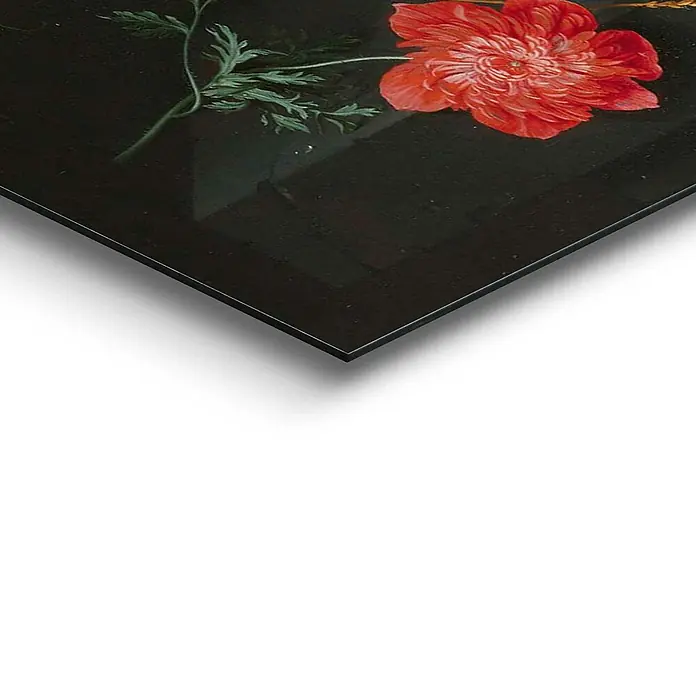 Decopanel - De Heem - Stil Life with Flowers in a Glass Vase, B x H: 60 x 90 cm - Detailaufnahme