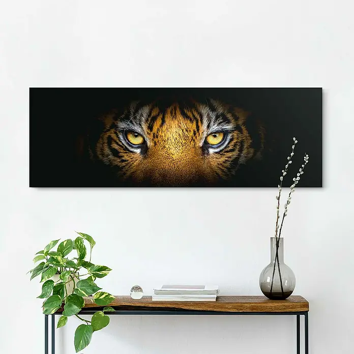 Holzbild Deco Block - Eye of The Tiger, B x H: 118 x 40 cm - Stimmungsaufnahme