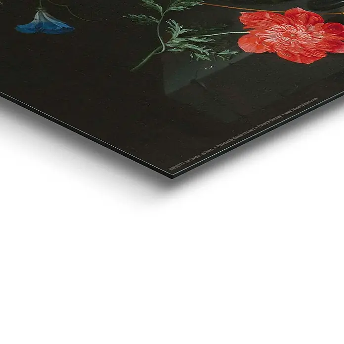Decopanel - De Heem - Stil Life with Flowers in a Glass Vase, B x H: 40 x 50 cm - Detailaufnahme