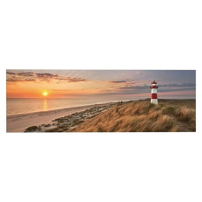 Decopanel - Lighthouse Sunset, B x H: 156 x 52 cm - Vorderansicht