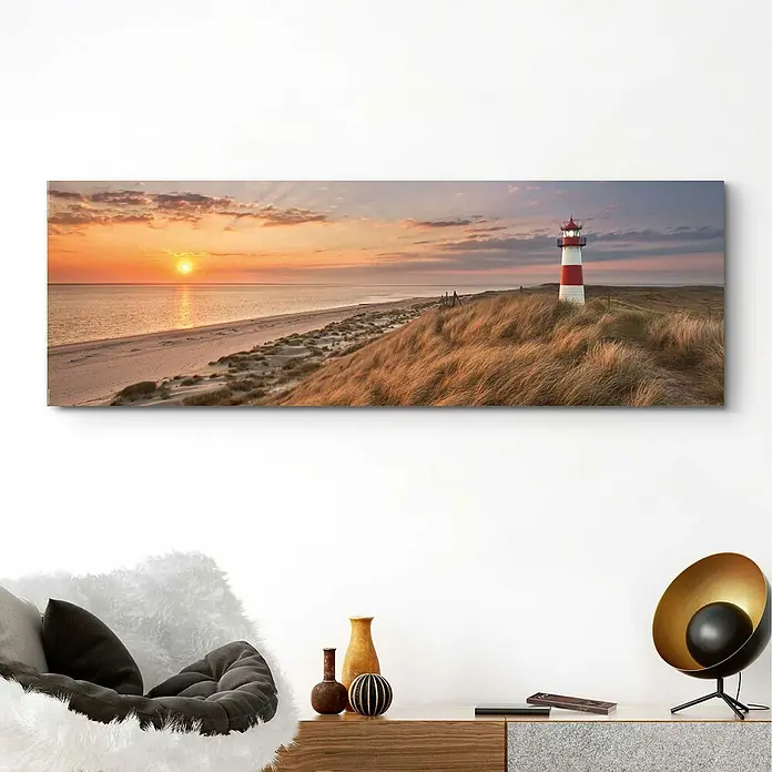 Decopanel - Lighthouse Sunset, B x H: 156 x 52 cm - Stimmungsaufnahme