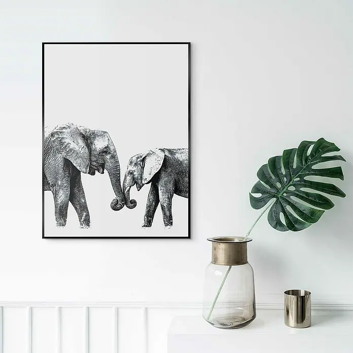 Bild Slim Frame - Elephant Love, B x H: 30 x 40 cm - Stimmungsaufnahme