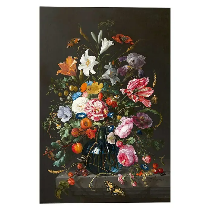 Decopanel - De Heem - Vaas met Bloemen, B x H: 60 x 90 cm - Vorderansicht