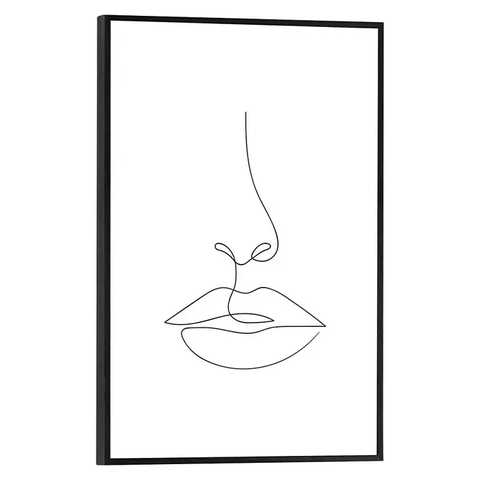 Bild Slim Frame - Lips in Lines, B x H: 20 x 30 cm - Vorderansicht