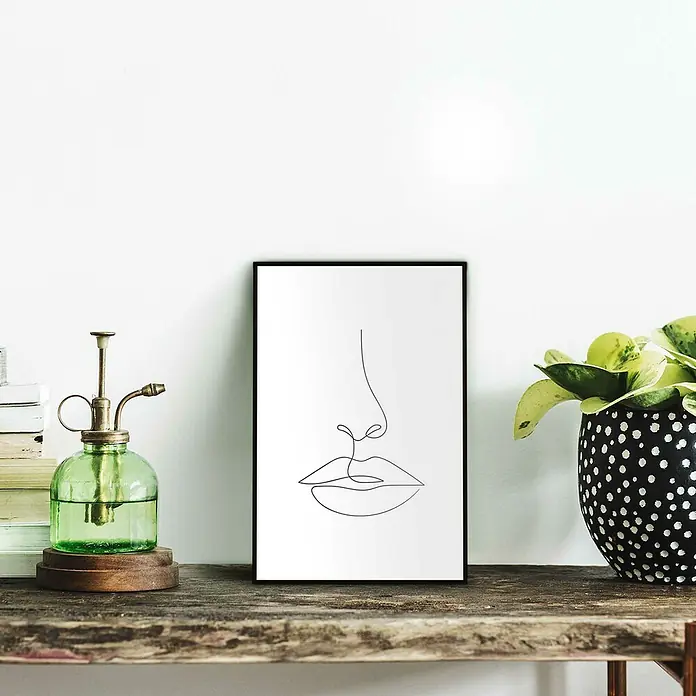 Bild Slim Frame - Lips in Lines, B x H: 20 x 30 cm - Stimmungsaufnahme